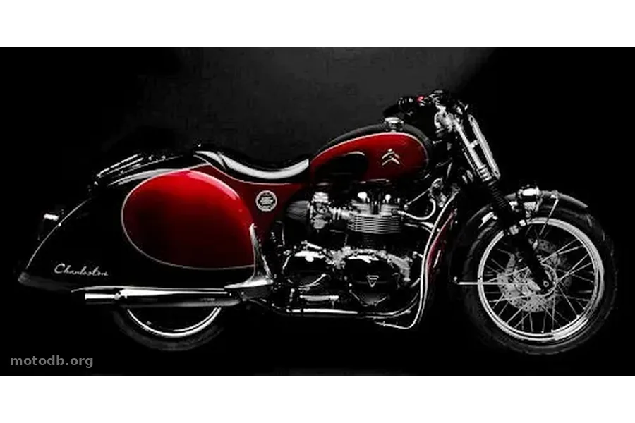 Triumph Bonneville Citroen Charleston par South Garage