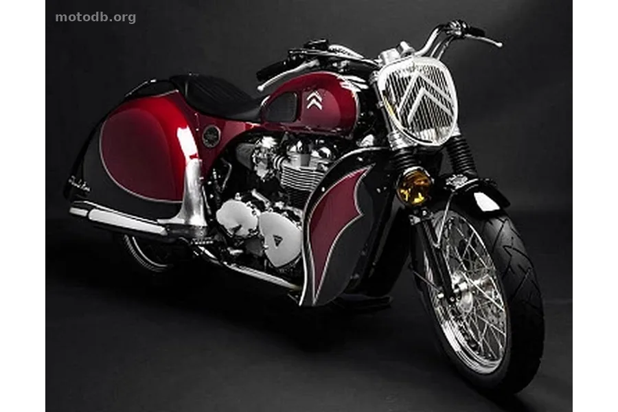 Triumph Bonneville Citroen Charleston par South Garage